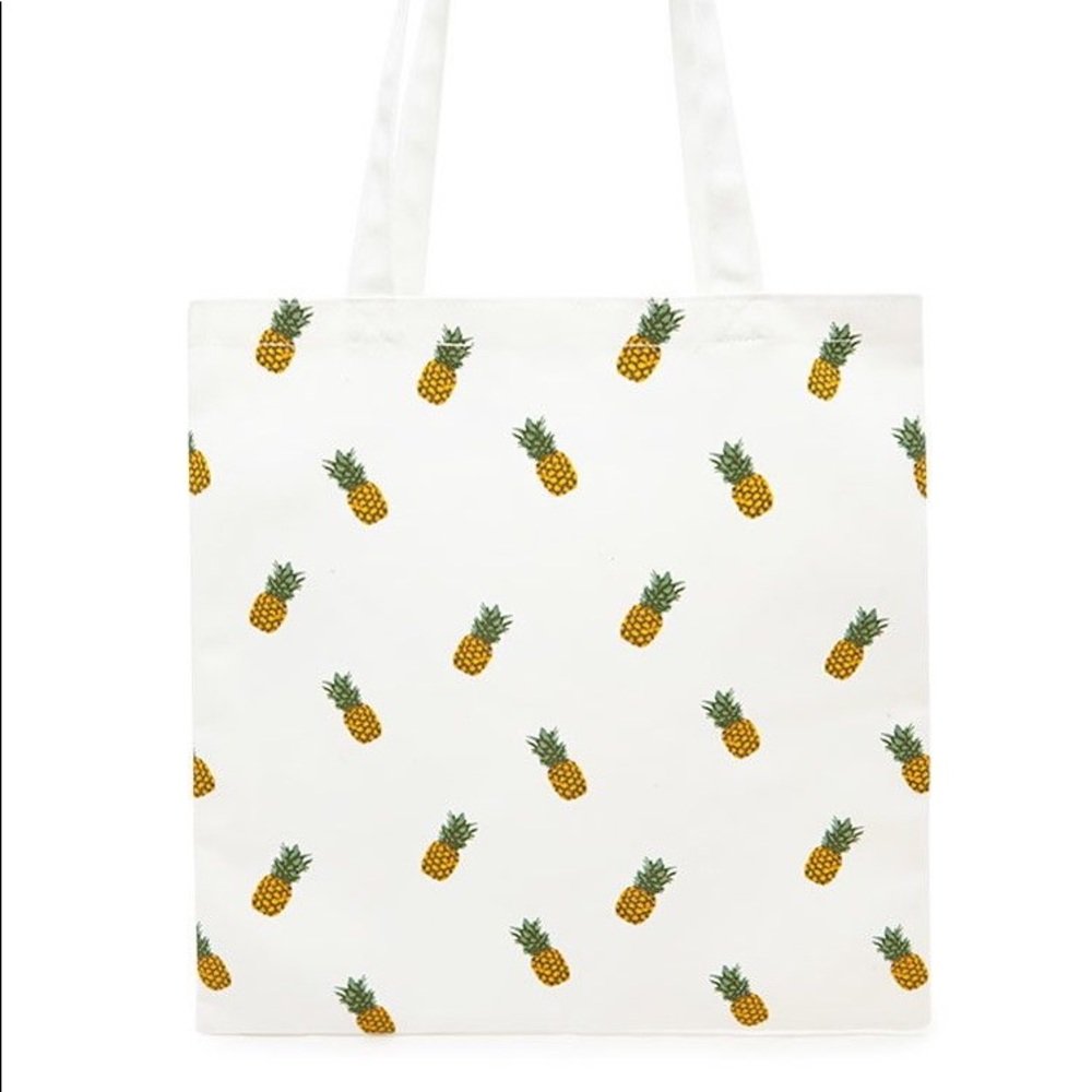 White Pineapple Tote Bag